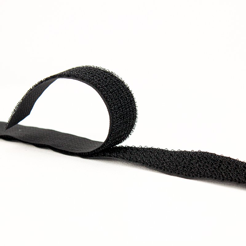 Black Nylon Hook Loop One Side High Quality Customized Hook And Loop On The Same Side