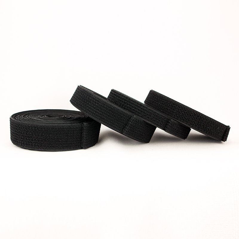 Black Nylon Hook Loop One Side High Quality Customized Hook And Loop On The Same Side