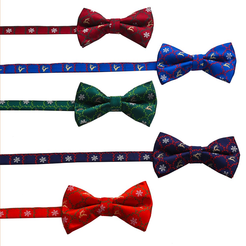 YiLi Custom Christmas Polyester Woven Women Bow Ties
