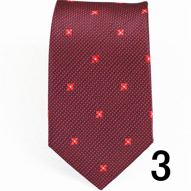6cm1200 polyester narrow edition yarn-dyed business wedding tie for men