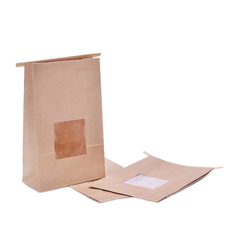 Kraft Paper Bag Brown Most Popular Products Plain Package Carrying Bag Heat Seal Food Grade CMYK Dairy Products Packaging