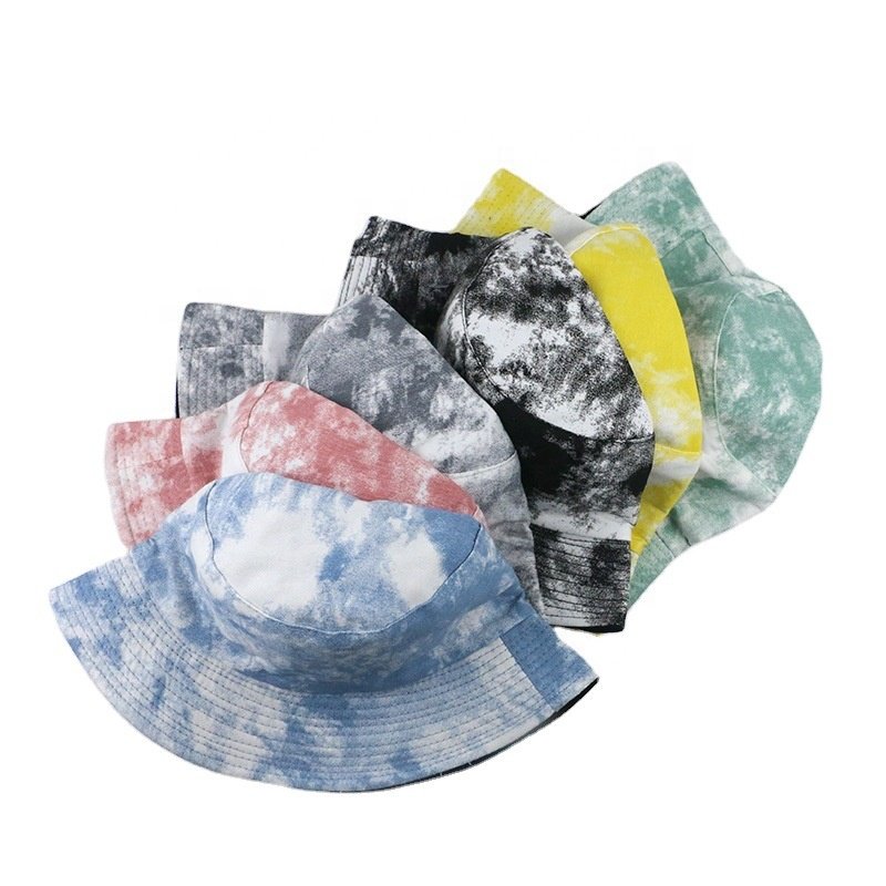 Popular Fashion Tie Dye Sun Hat Custom Pattern Bucket Hat Top Out