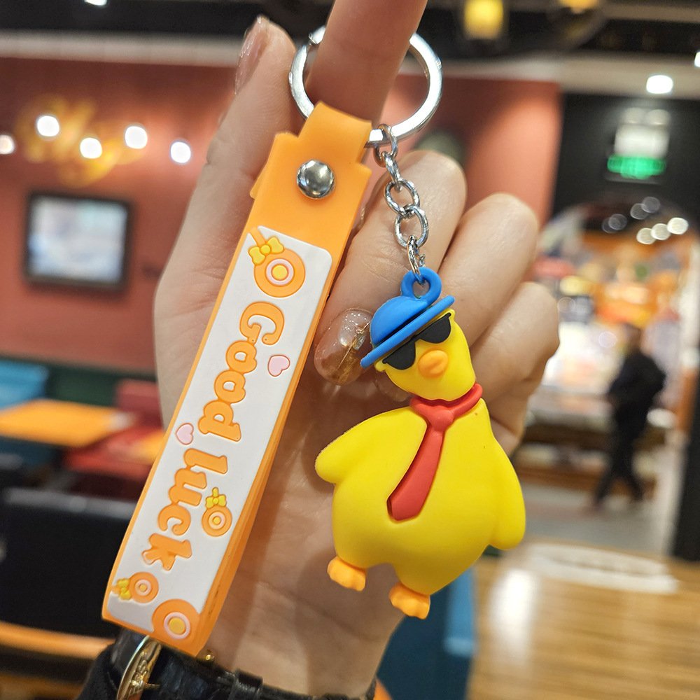 cute silicone car animal key chain cute keychain/soft pvc keychain/rubber keychain gift for women rubber metal key chains