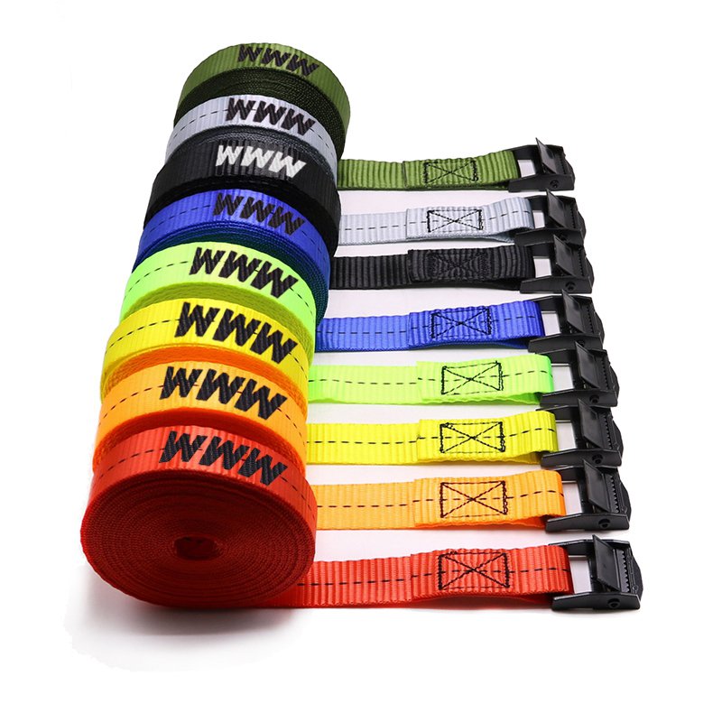 1 Inch 25mm Black E-Coating Cam Buckle Lashing Strap Tie Down Strap Custom Logo
