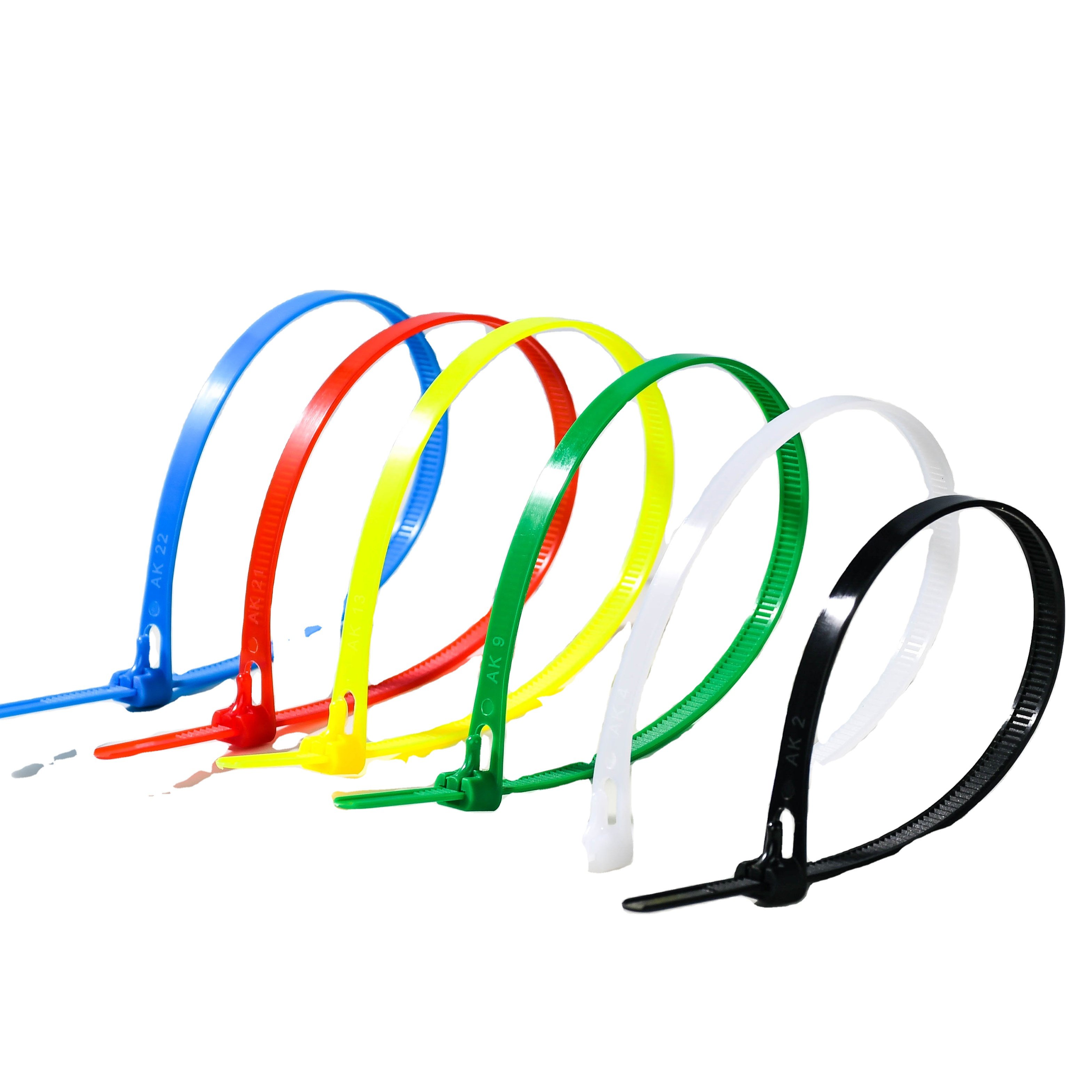 5*200 mm and Multi Size OEM High Tensile Strength Nylon 6 Nylon 66 Cable Tie/Zip Tie Yellow Blue and Other Colors