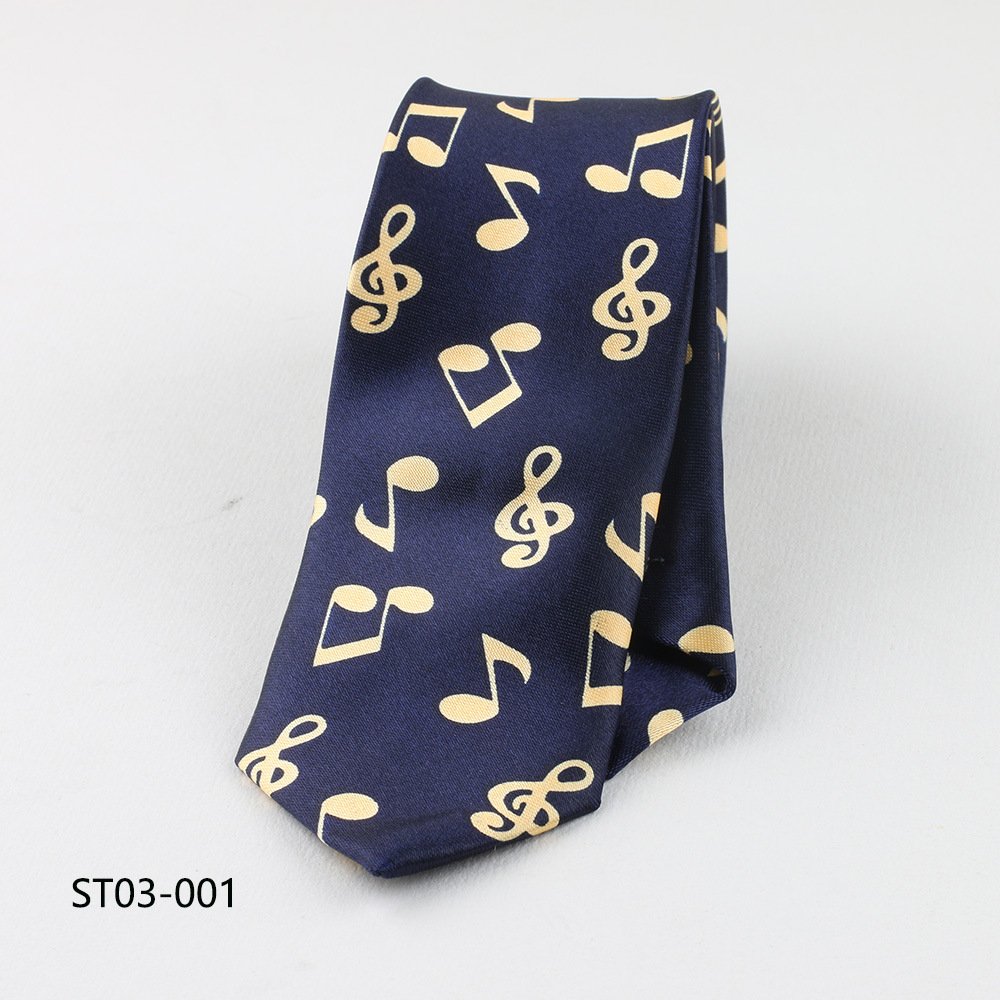 Gentlemen Wedding Polyester Retro Style Neck Tie Music Symbol Men's Short Ties Students Casual Fashion Men Necktie
