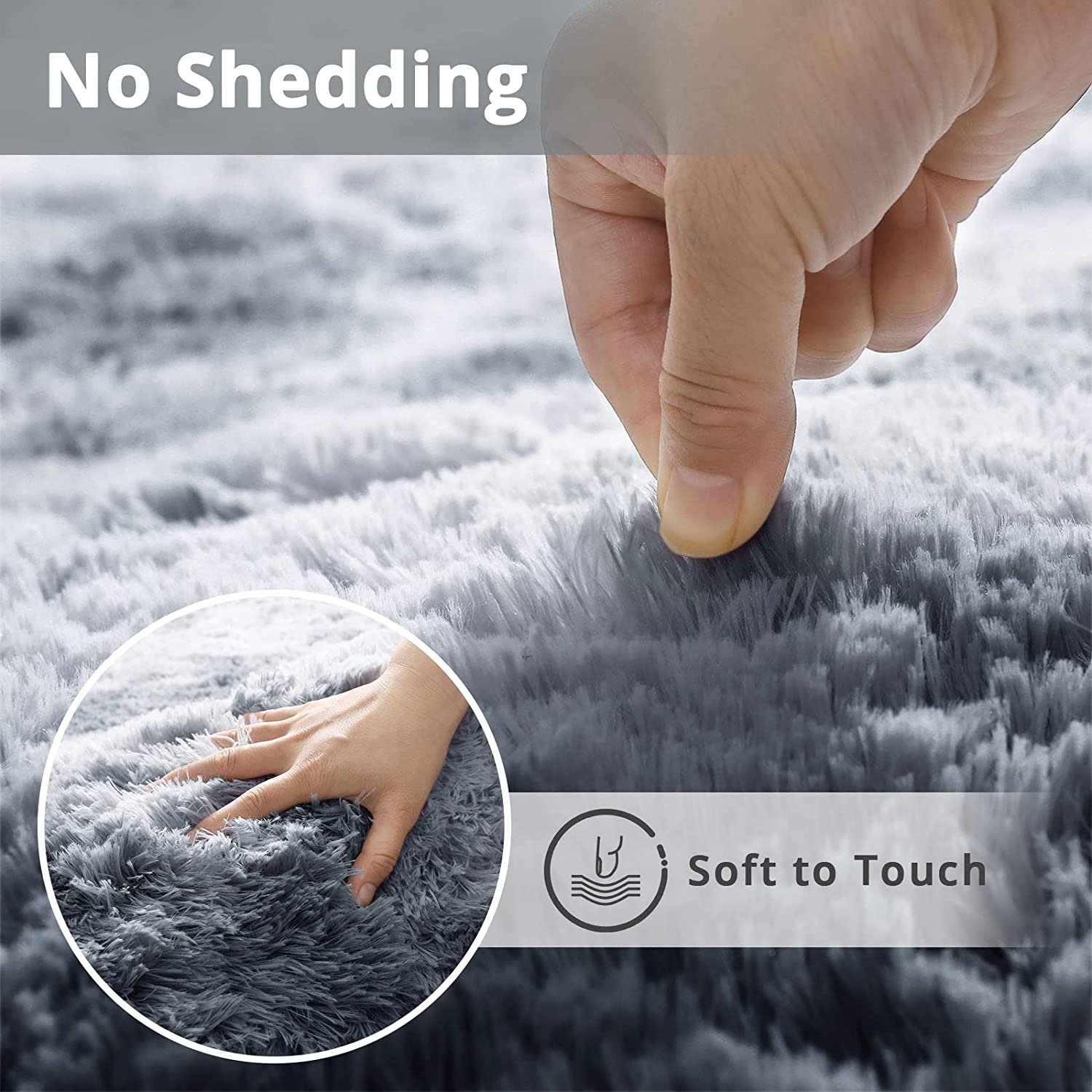 Super Soft Living Room Shag Area Rugs Faux Fur Rug Plush Tie-Dyed Shaggy Throw Carpets