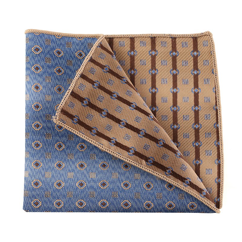 Manufacturer Silk Scarf 1200 needle high density men's elegant retro business suit pocket scarf square