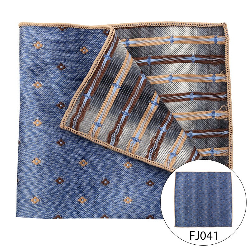 Manufacturer Silk Scarf 1200 needle high density men's elegant retro business suit pocket scarf square