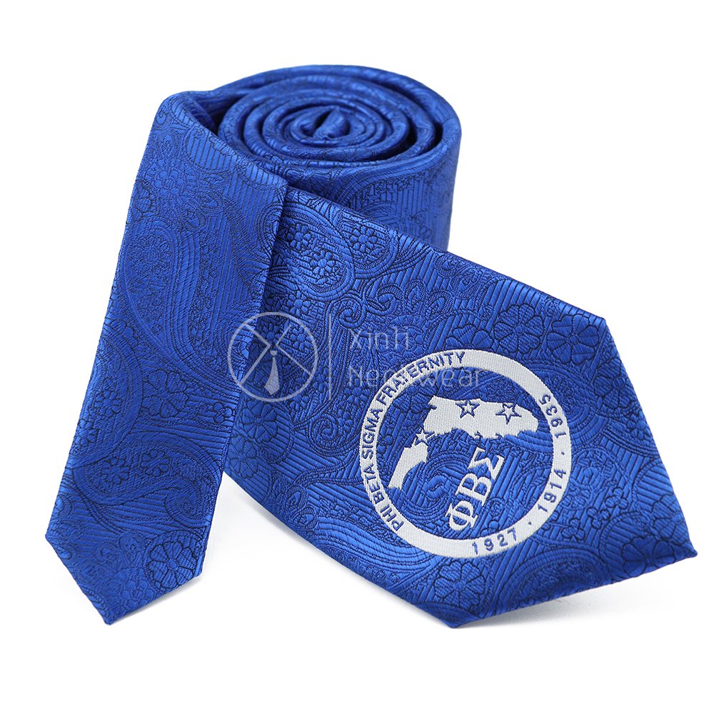 Hand Make Cudtom Phi Beta Sigma Fraternity Neck Tie Polyest Quality Man Cheap Men Royal Blue And White Ties Neckties