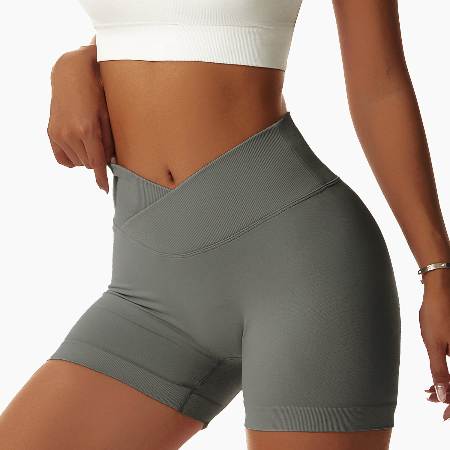 Gym wholesale custom Sweat Scrunch Butt Yoga Nylon Seamless Sports Wear Quick Dry Women's Shorts tie dye Yoga Leggings