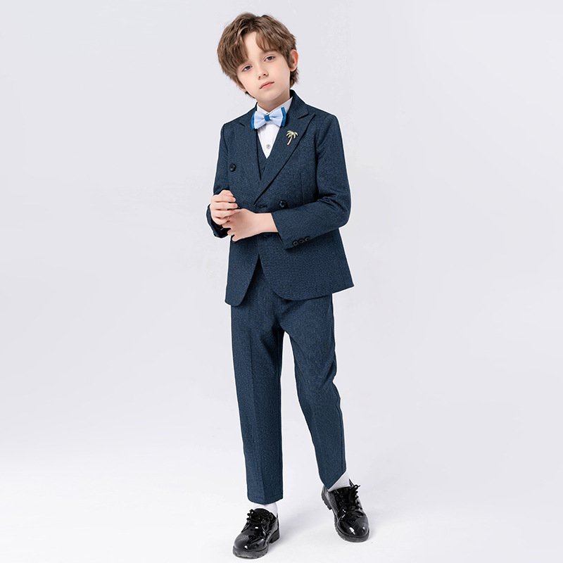 Wedding Boys Waistcoat Suits Kids Blazers Long Sleeve Formal Suits Boy Clothing Sets Costume Kids Party Outfit Children Clothing