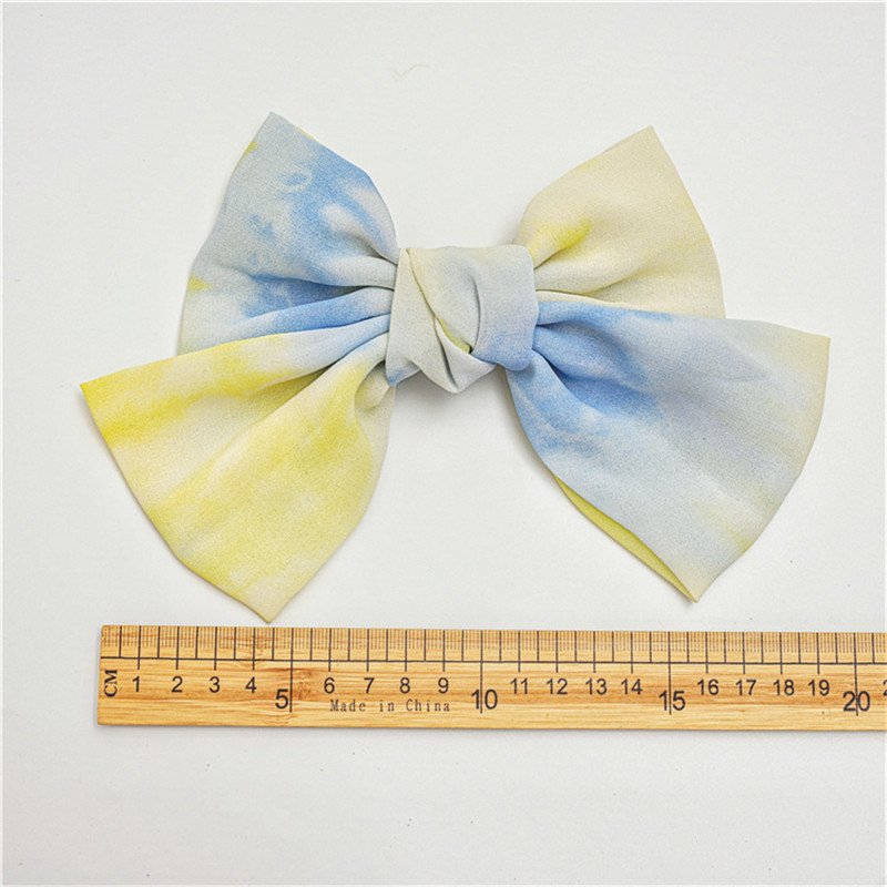 Wholesale hair bows with clips fashion women tie dye hair barrette bow