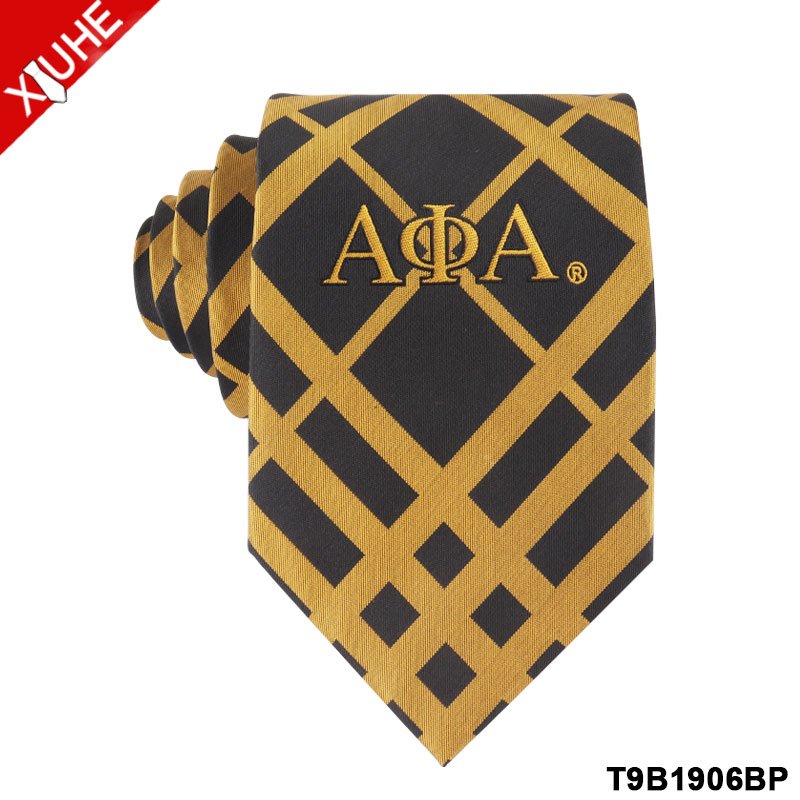 Handmade Uniform Ties Black School Striped Mens Necktie Checked Custom Polyester Logo Tie