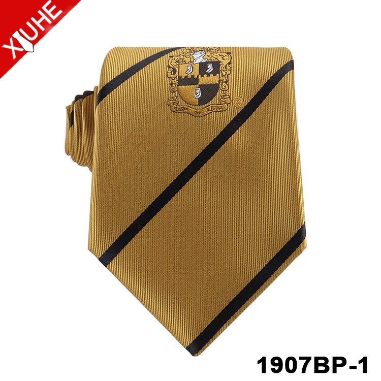 Handmade Uniform Ties Black School Striped Mens Necktie Checked Custom Polyester Logo Tie