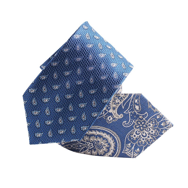 China Factory Wholesale New Design Blue Tie Cost-effective OEM Service Luxury 100% Silk Ties For Business Men