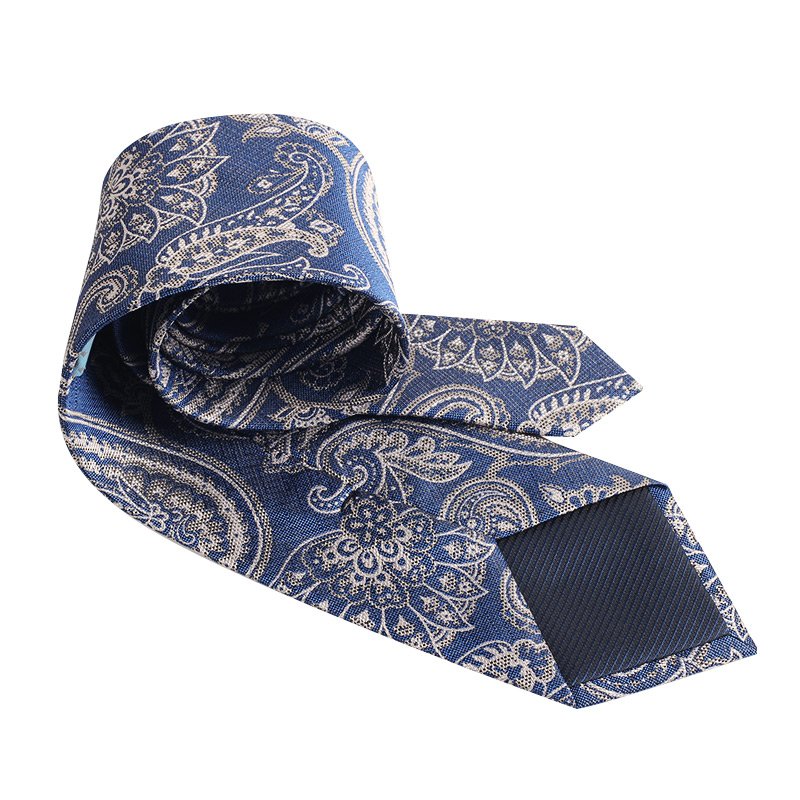 China Factory Wholesale New Design Blue Tie Cost-effective OEM Service Luxury 100% Silk Ties For Business Men