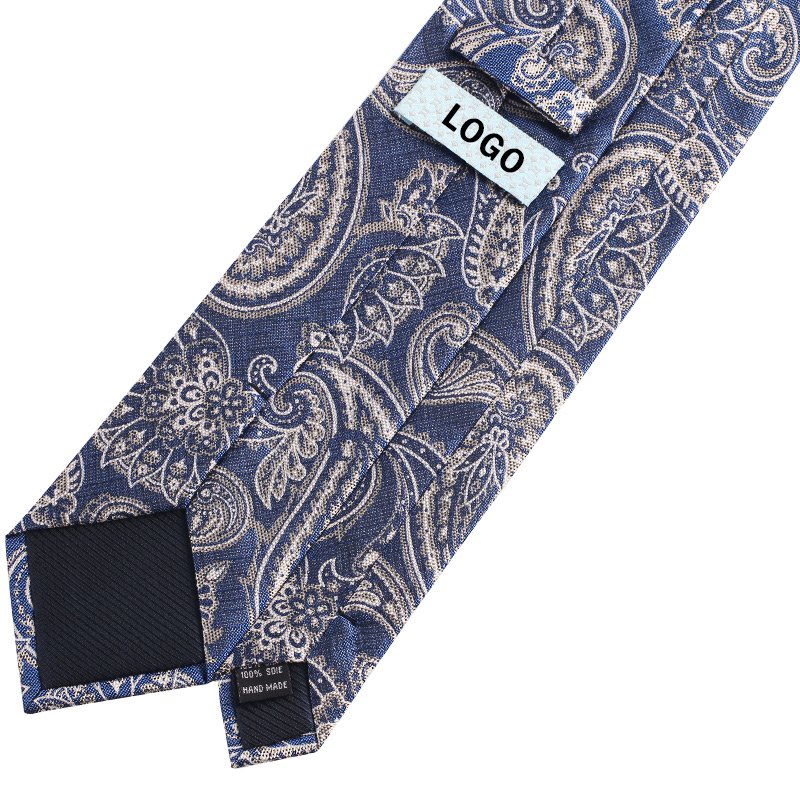 China Factory Wholesale New Design Blue Tie Cost-effective OEM Service Luxury 100% Silk Ties For Business Men