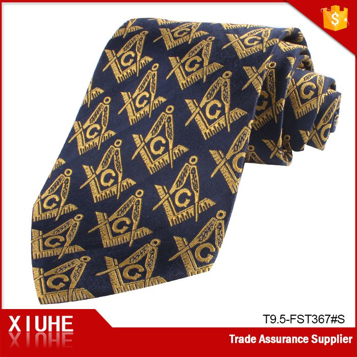 wholesale custom silk mens freemason tie masonic necktie woven custom brand silk necktie
