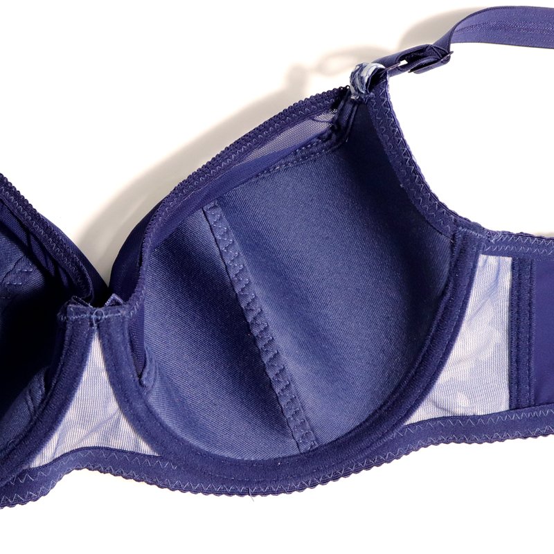 RTS 2024 New 38D-48D Women's Plus Size Lingerie Set Floral Print Underwear Set UltraThin Unlined Full Cup Bra And Panty Set