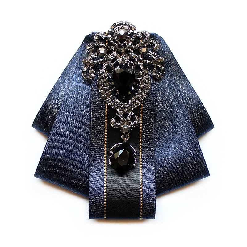 Customized Purple Rhinestone Women Bow Ties For Men Luxury Polyester Ribbon Bowtie Butterfly For Party Wedding