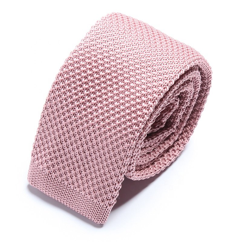 27 colors plain in stock plain solid color polyester knitted tie for men