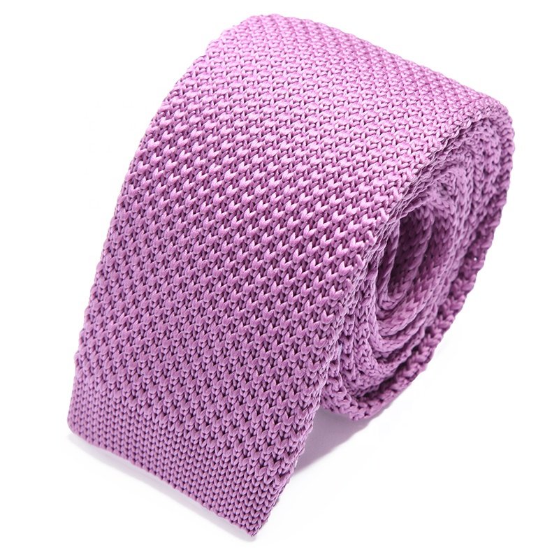 27 colors plain in stock plain solid color polyester knitted tie for men