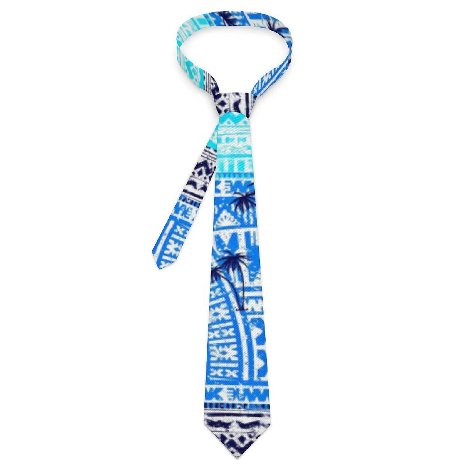 1MOQ Drop Shipping Polynesian Samoan Tribal Design Custom High Quality Fashion Trendy Casual Men's Tie