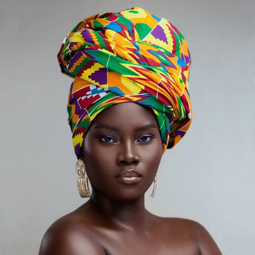 African Print Silk Sleep cap Long Braid Headband Women Cotton Satin Hair Wraps Edge night Bonnets With Ties