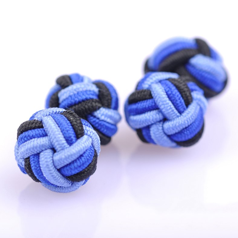 Factory Wholesale Multi-Colored Silk Cuff Links Men's Button Shirt Knot Cufflinks for Wedding Party Gift for Women Children