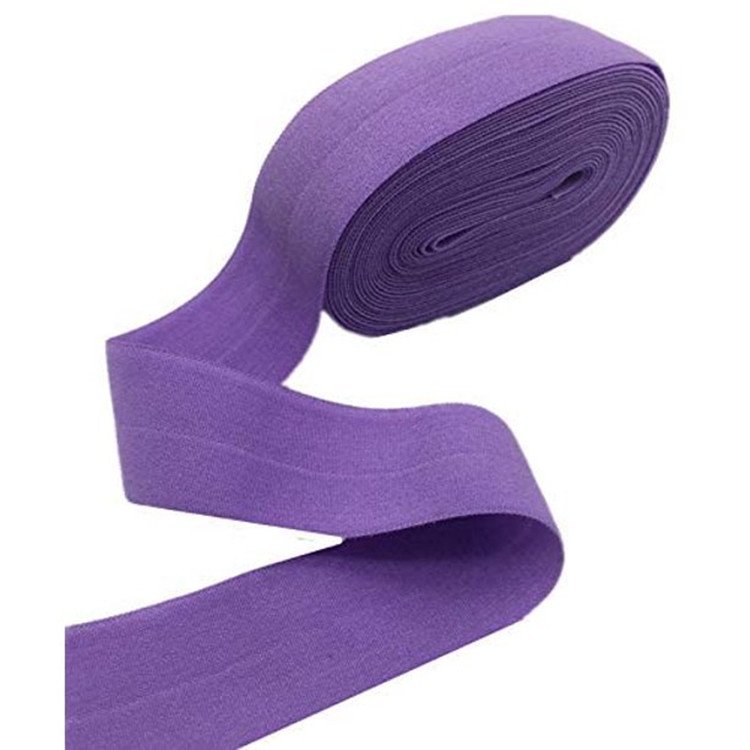 5/8 inch Solid Color Sewing Fold Over Elastic Band Stretch FOE And Foldover FOE Trim Elastic Ribbon for Hair Ties Headbands