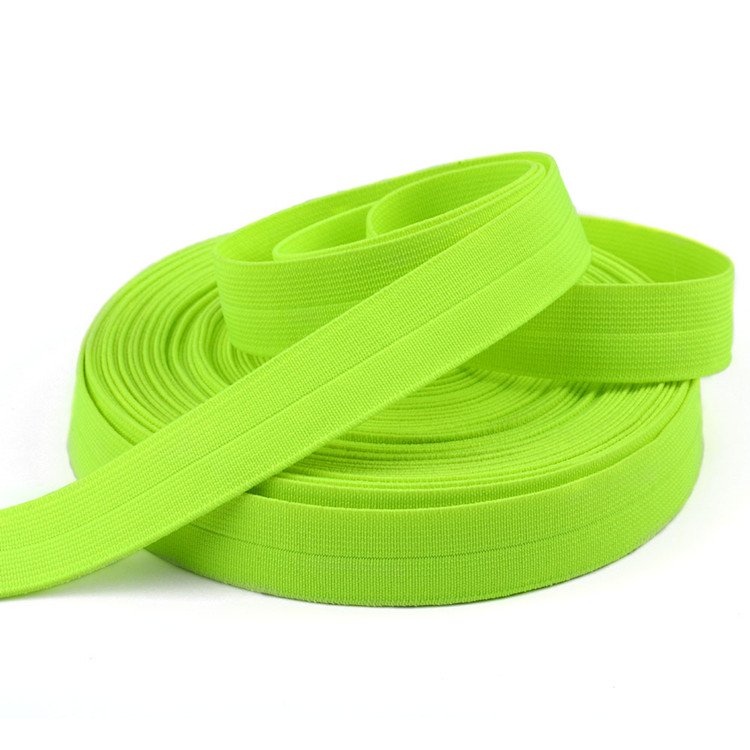 5/8 inch Solid Color Sewing Fold Over Elastic Band Stretch FOE And Foldover FOE Trim Elastic Ribbon for Hair Ties Headbands