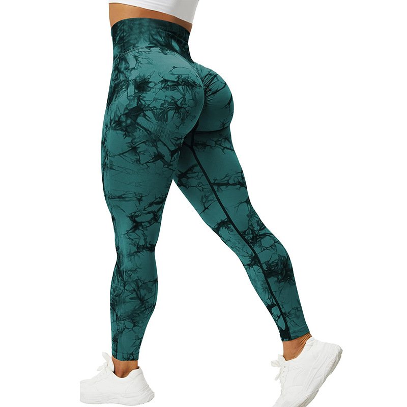 Straight yoga leggings high waist gym wear Tie Dyeing Fitness yoga pants leggings high waist yoga pants leggings for women