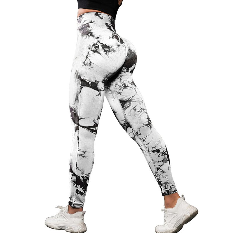Straight yoga leggings high waist gym wear Tie Dyeing Fitness yoga pants leggings high waist yoga pants leggings for women