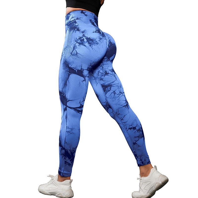 Straight yoga leggings high waist gym wear Tie Dyeing Fitness yoga pants leggings high waist yoga pants leggings for women
