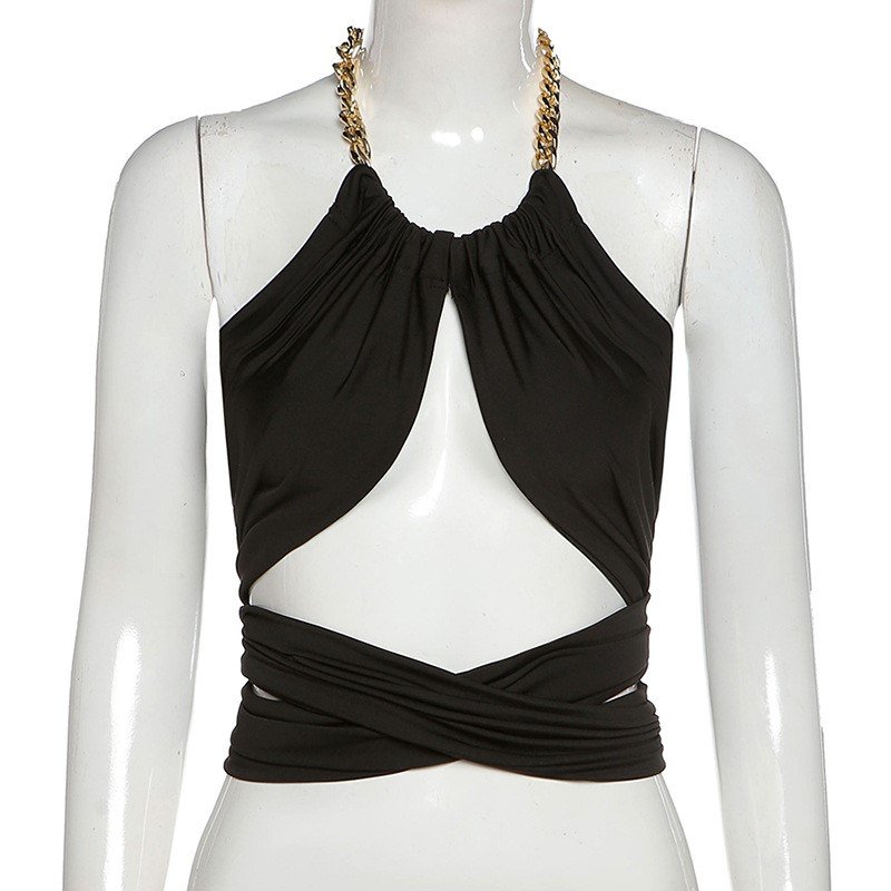 Popular Design Summer Backless Tops Sexy Crop Top for women