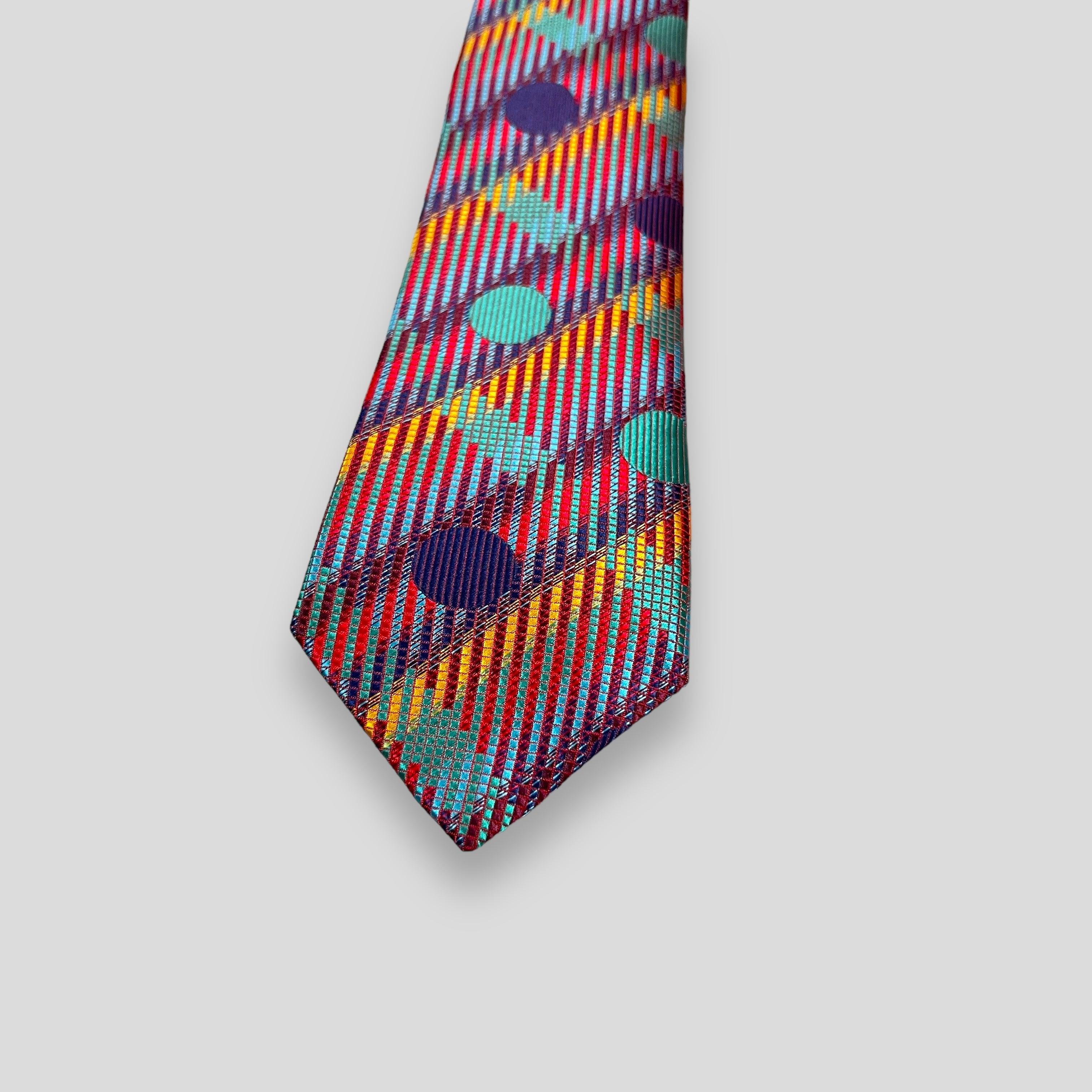 Multicolor Dotted Polyester Necktie Tie
