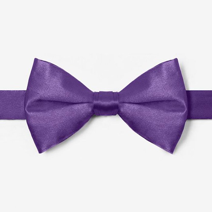 Wholesale cheap price boys decoration silver solid color bow tie