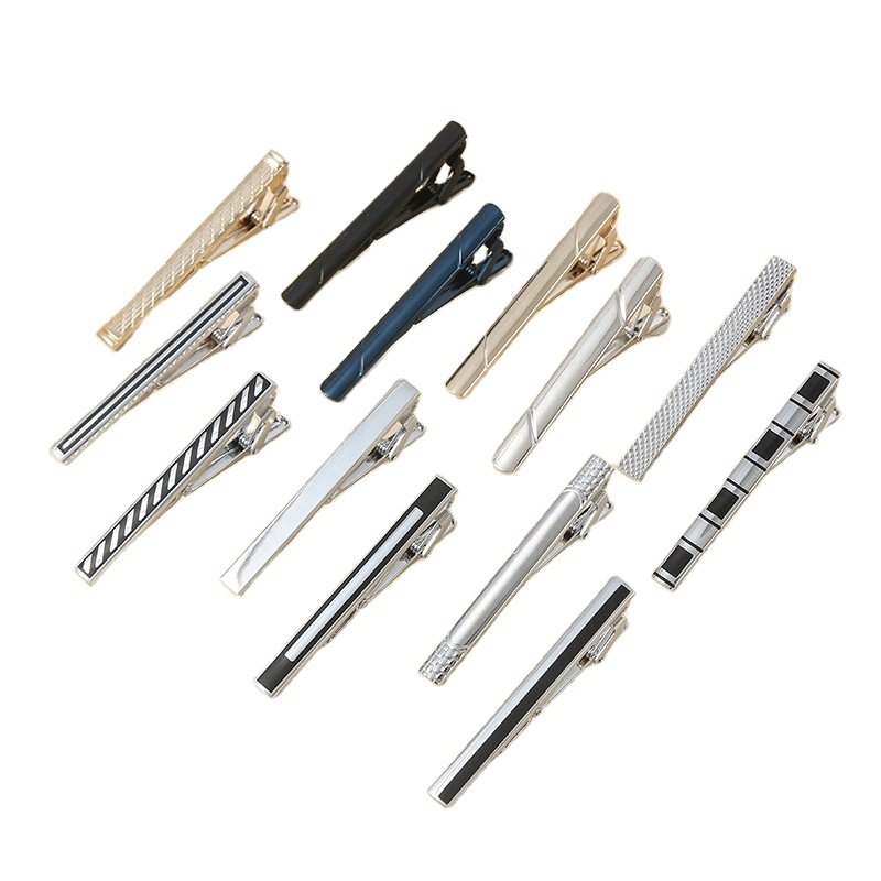 2024 new boyi Factory direct tie clips for men classic tie clip silver gold bla bar pin high quality competitive price tie clip