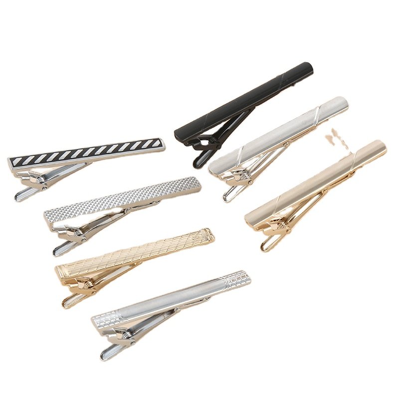 2024 new boyi Factory direct tie clips for men classic tie clip silver gold bla bar pin high quality competitive price tie clip