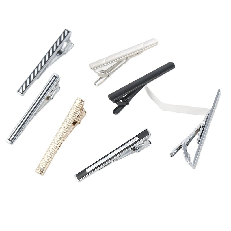 2024 new boyi Factory direct tie clips for men classic tie clip silver gold bla bar pin high quality competitive price tie clip