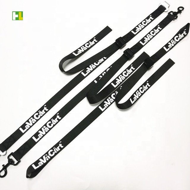 Full personal printed logo custom load straps with flat hooks ladder buckle tie down