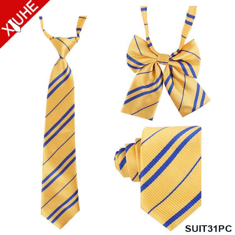 Fashion Classic Cheap Necktie Mens Wholesale Red Neck Ties Sets School Uniform Stripes Polyester Ties