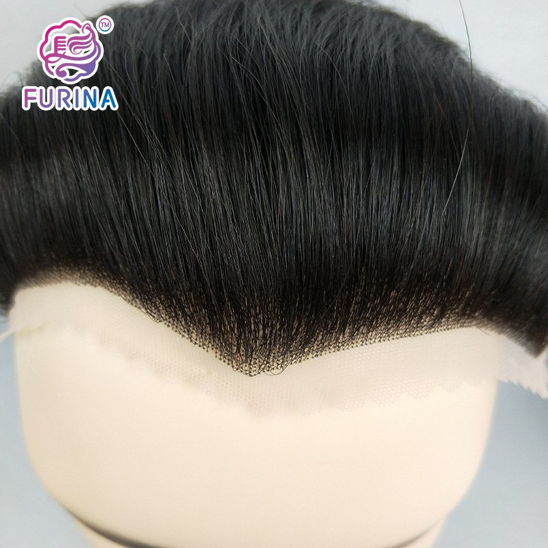 Cost Effective Personalized Customization 8Inches Density 150% Tied Silk Base Human Hair Toupee For Men