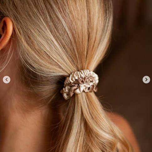Promotional Gift Strong Elastic Scrunchies Satin Ponytail Hair Ties Solid color Silk Scrunchies for Women