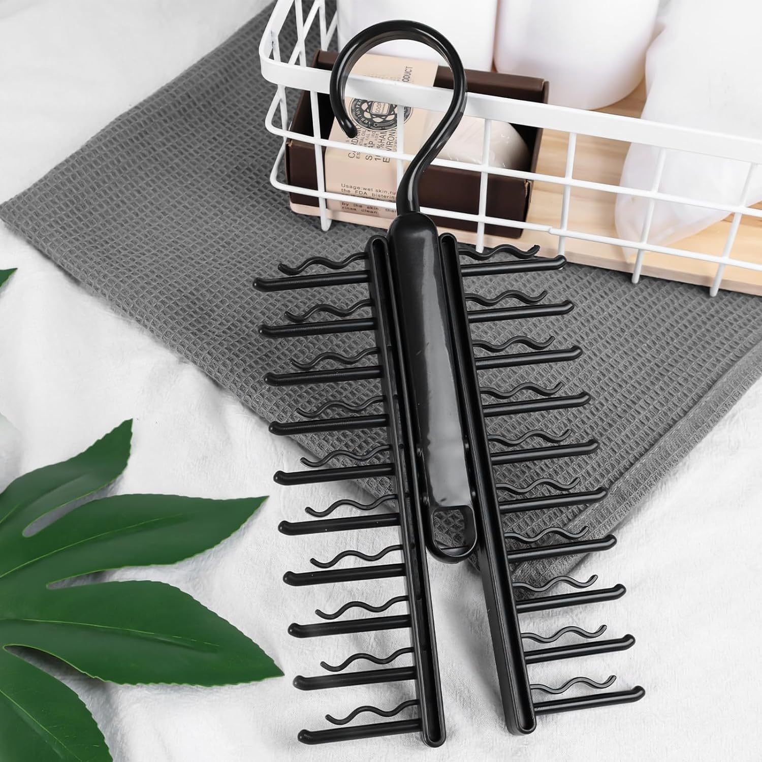 Plastic Silk Scarf Storage Rack Multi-Functional Bow Tie Belt Organize Hanger bedroom
