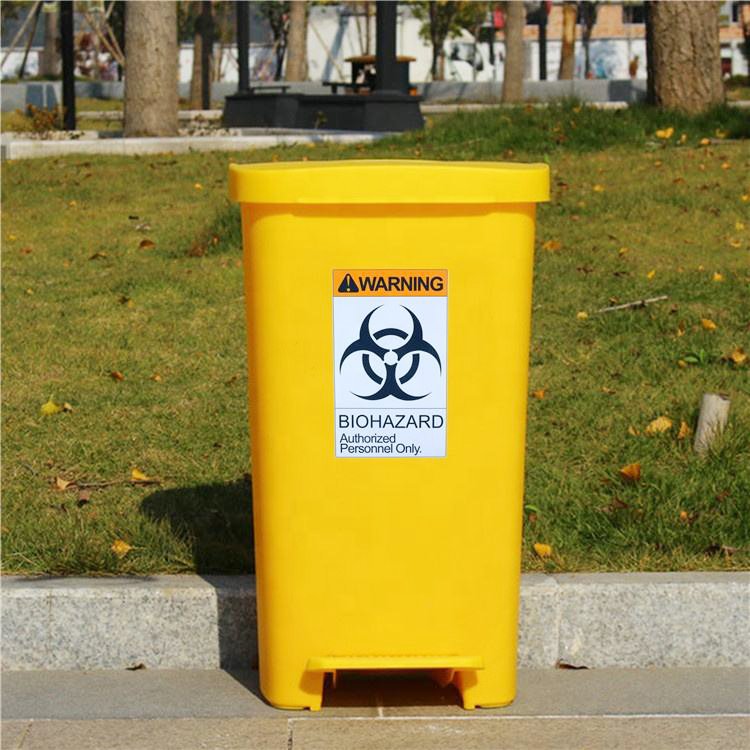 Costom Print 3 x 5 inch 4 X 4 Inch Orange-Black White-Black Red-Orange Printed Biohazard Warning Labels Sticker roll