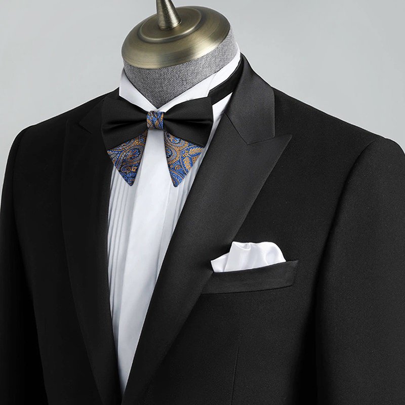 Double Layer Large Size Red and Gold Double Color Adult Compere Stage Party Bow Tie for White Shirt