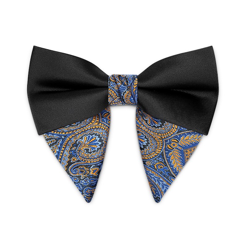 Double Layer Large Size Red and Gold Double Color Adult Compere Stage Party Bow Tie for White Shirt