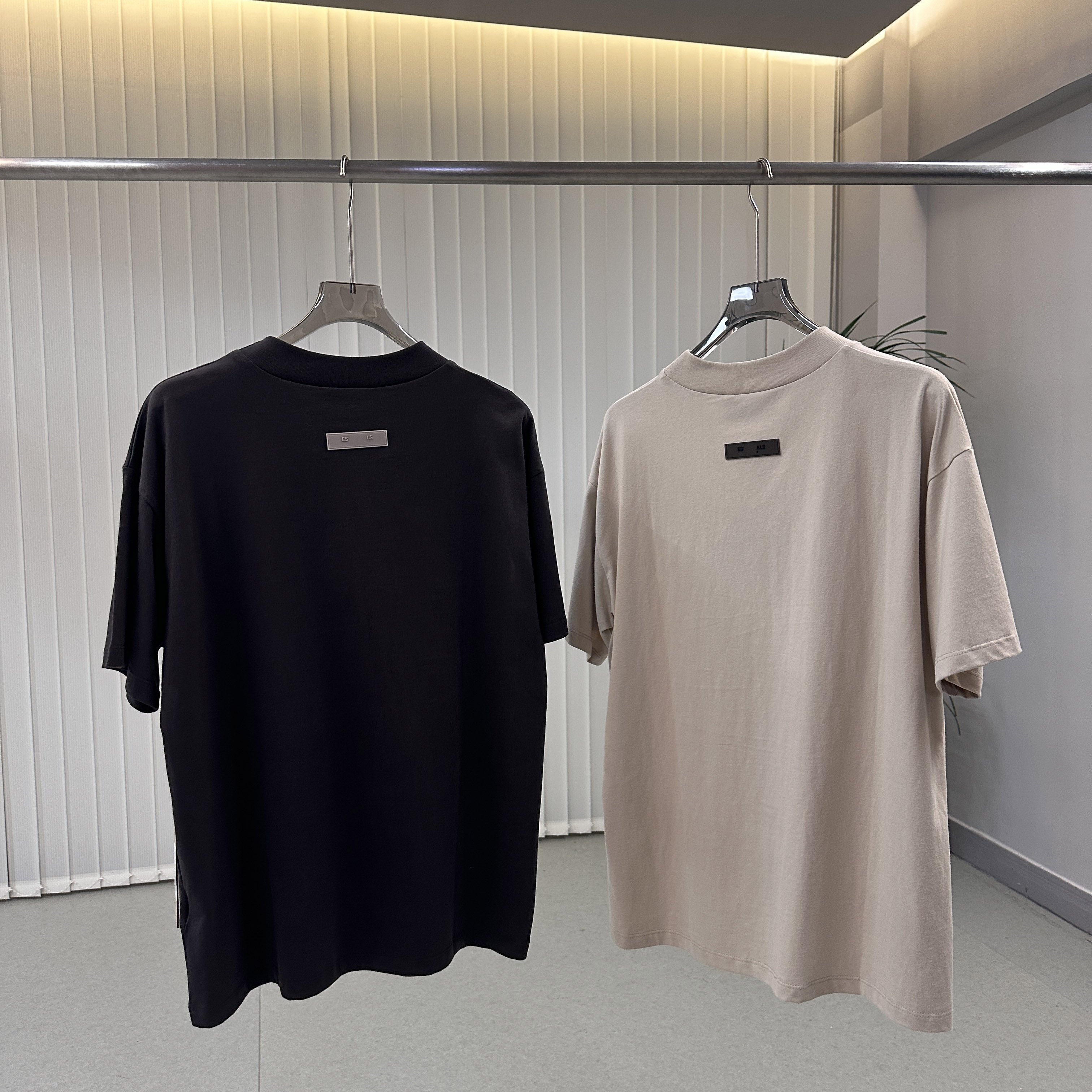 SS22 19 77 FO Felled printed casual loose men's and women's couple pure cotton ESSE short sleeve T-shirt